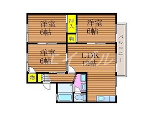 ライフステージＢ棟の物件間取画像